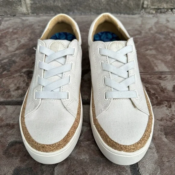 Womens 7.5 B - Revitalign Orthotic Gore-Lace Slip-On‎ Sneaker - Hermosa Cream - Picture 3 of 8